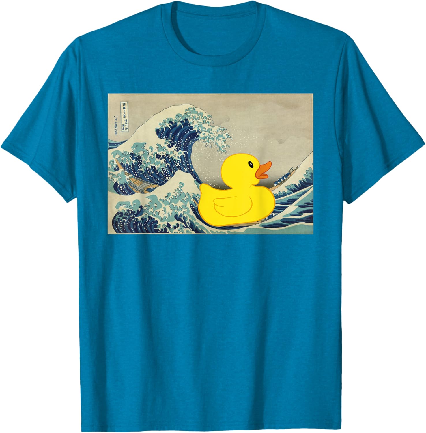 Rubber Duck on Great Wave T-Shirt – Fun and Unique Beachwear Style - 14