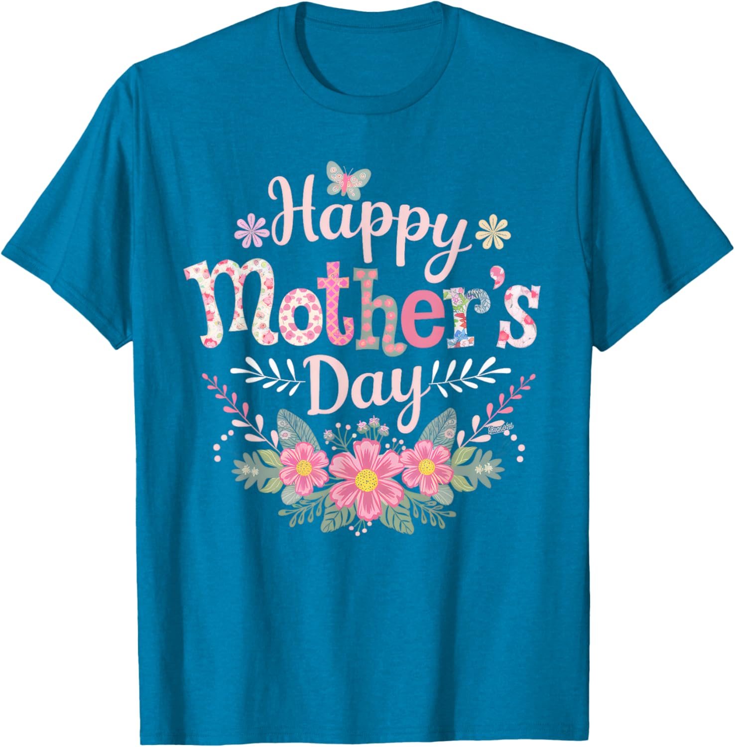 Cute Floral Happy Mother's Day T-Shirt for Moms and Grandmas 2025 - 13