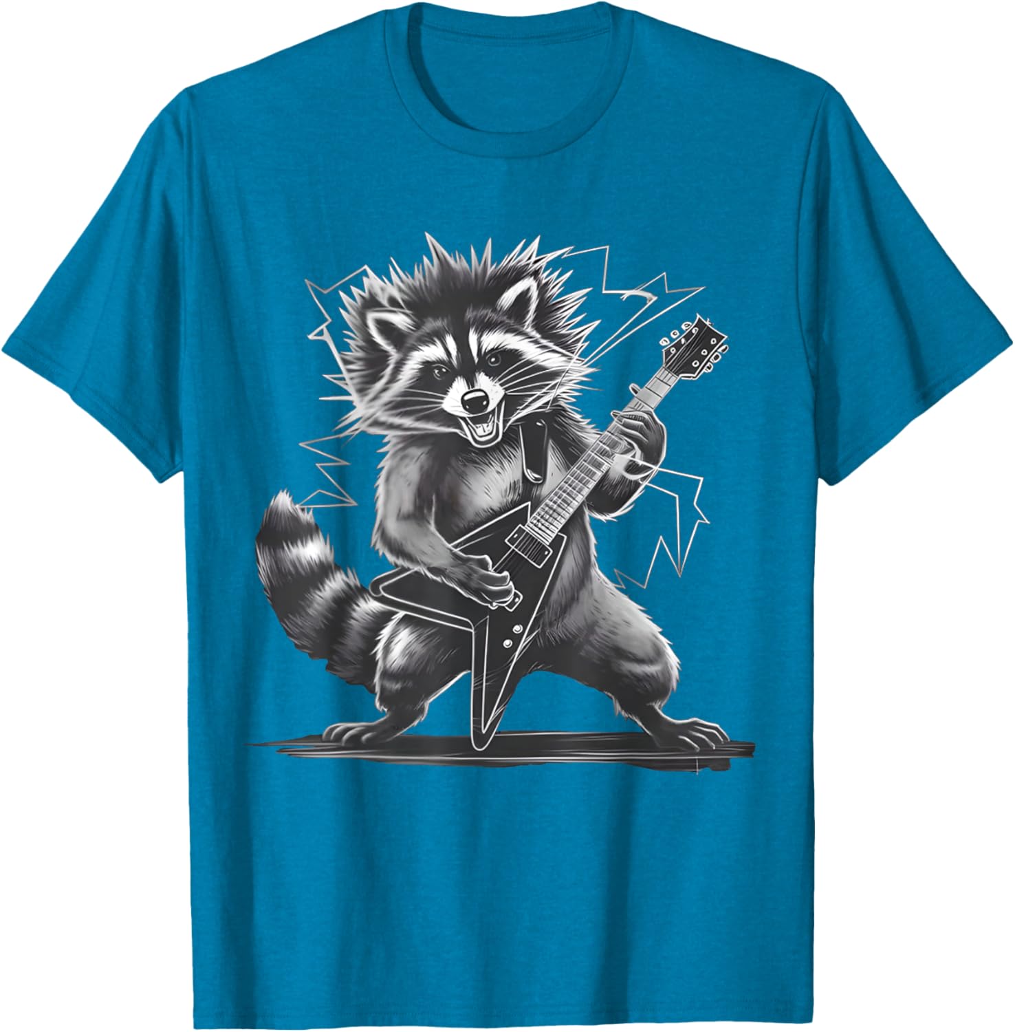 Funny Raccoon Rock and Roll T-Shirt for Men, Women, and Kids - 25