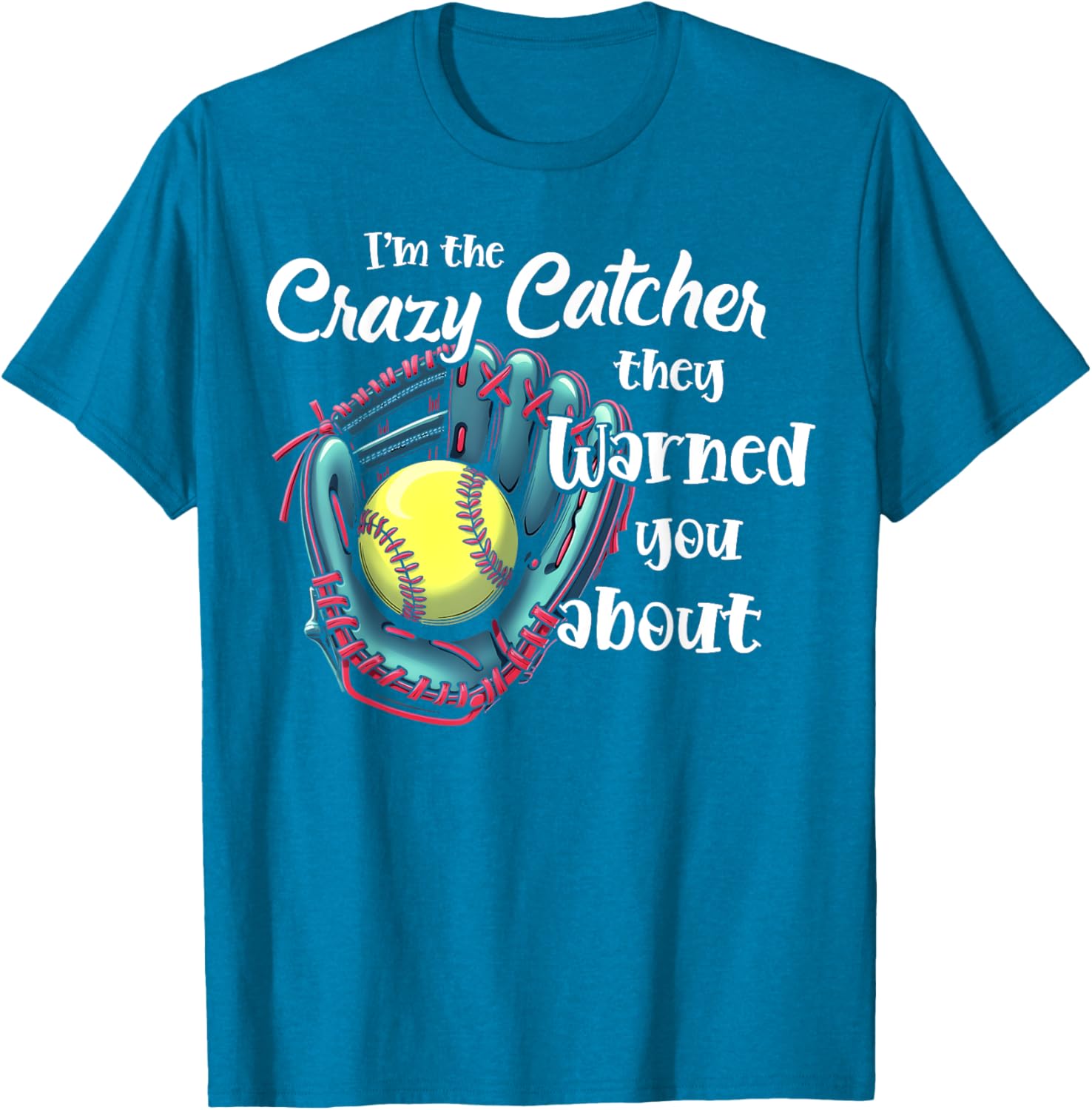Funny Softball Glove T-Shirt for Girls Game Day Sports Apparel - 6