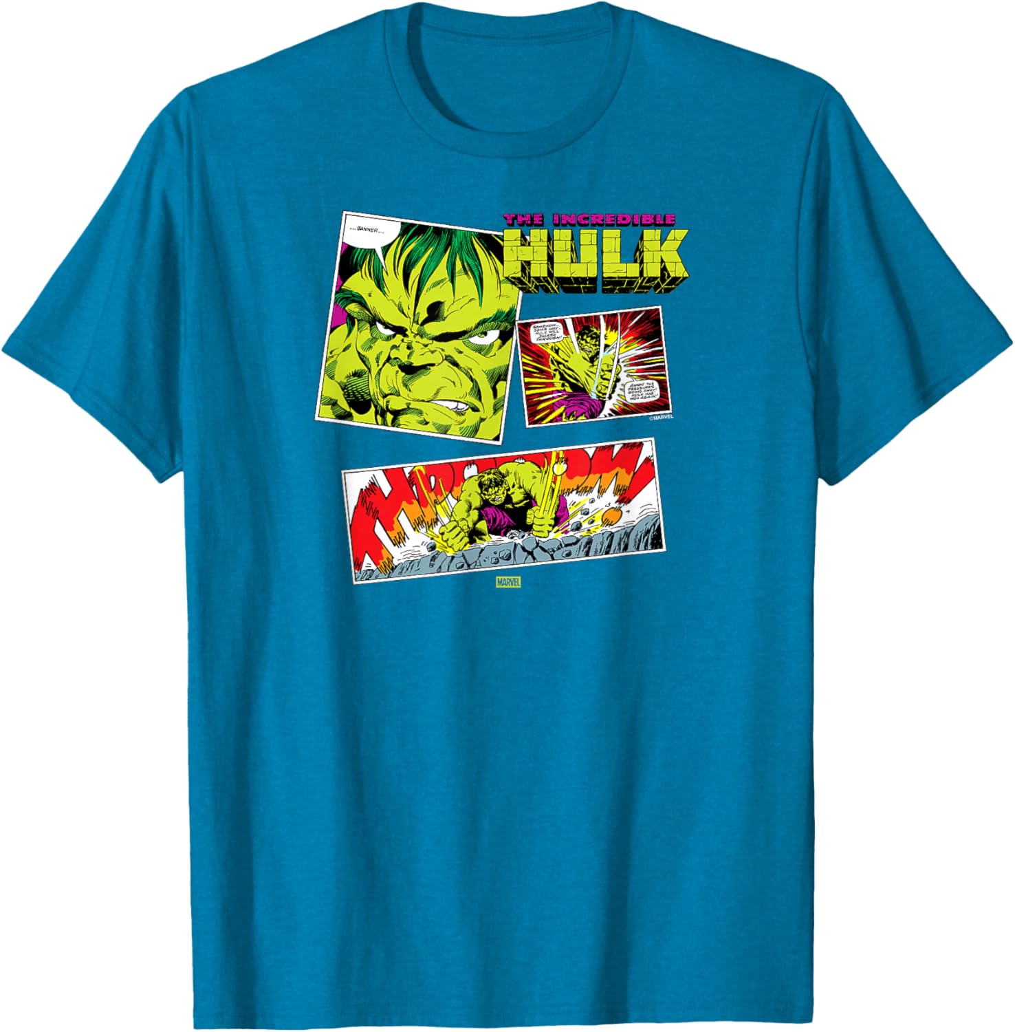Marvel Hulk Comic Book Panel T-Shirt for Fans of Superhero Apparel - 6