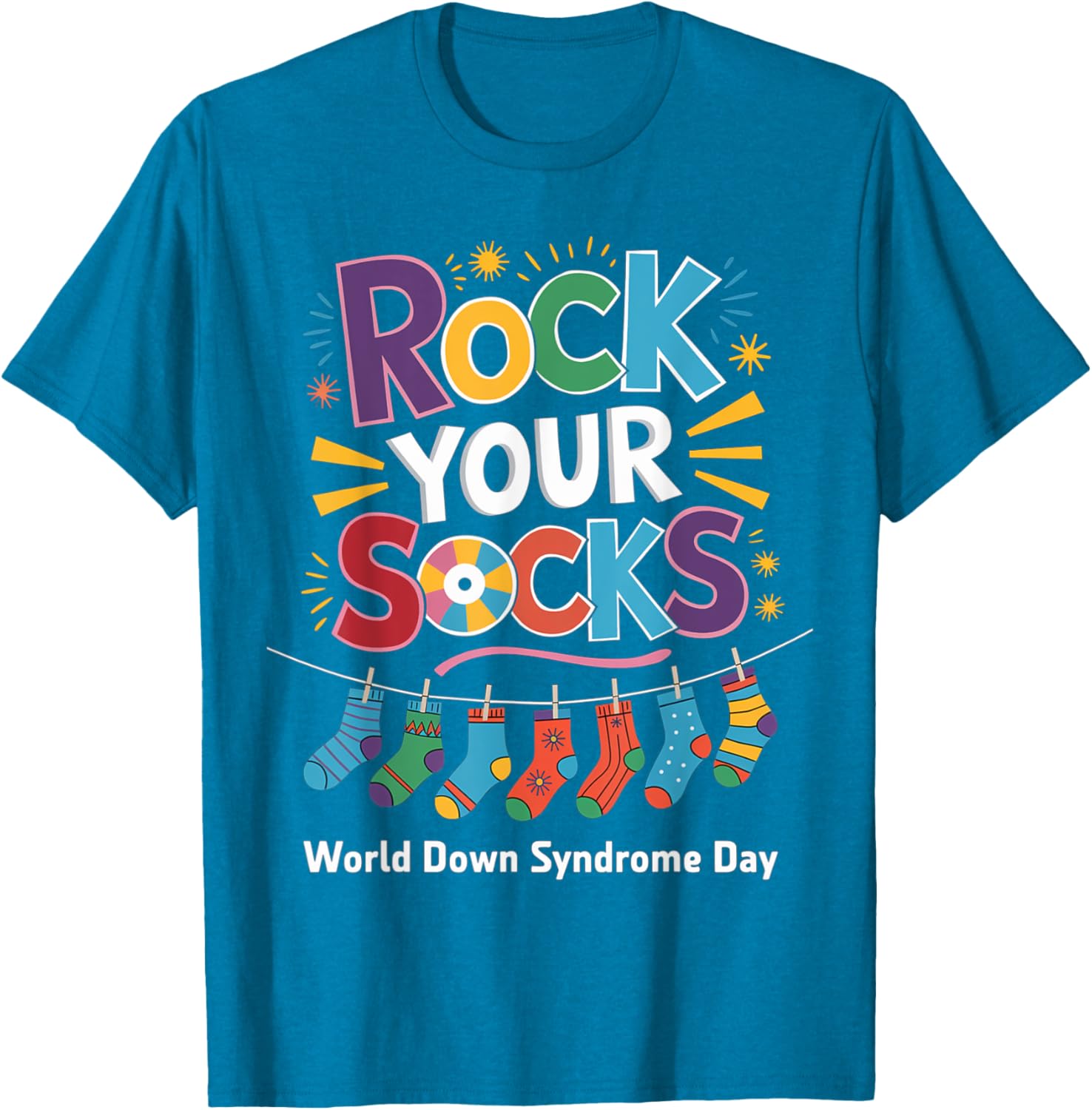 Rock Your Socks Kids T-Shirt for World Down Syndrome Awareness Day - 17