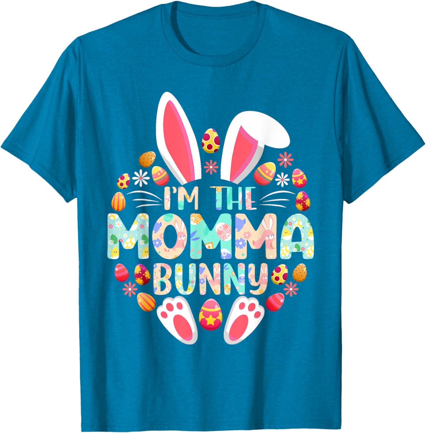Funny I'm The Momma Bunny Family Matching Easter T-Shirt for Moms - 17