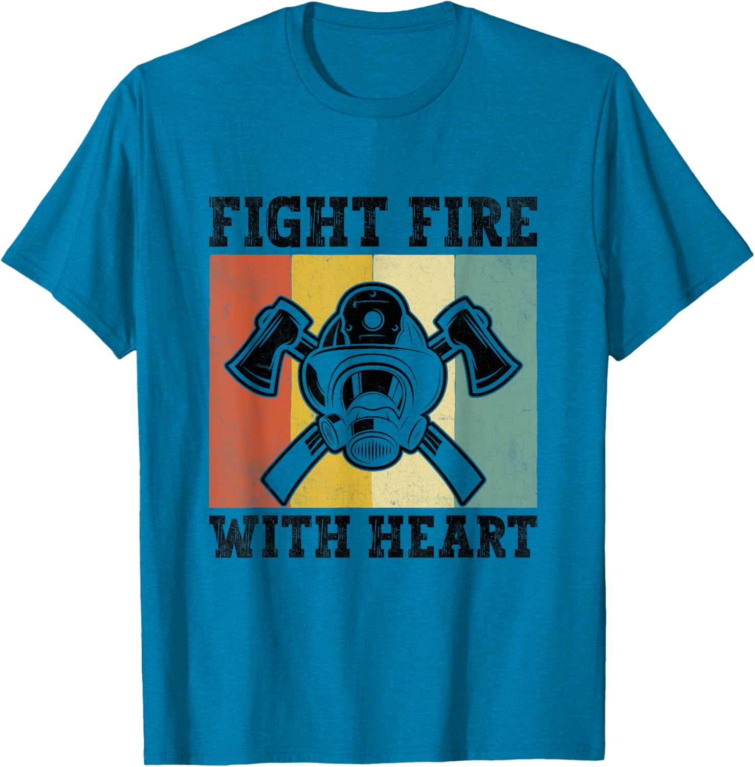 Heartfelt Firefighter T-Shirt Fight Fire with Heart Inspiring Apparel - 11