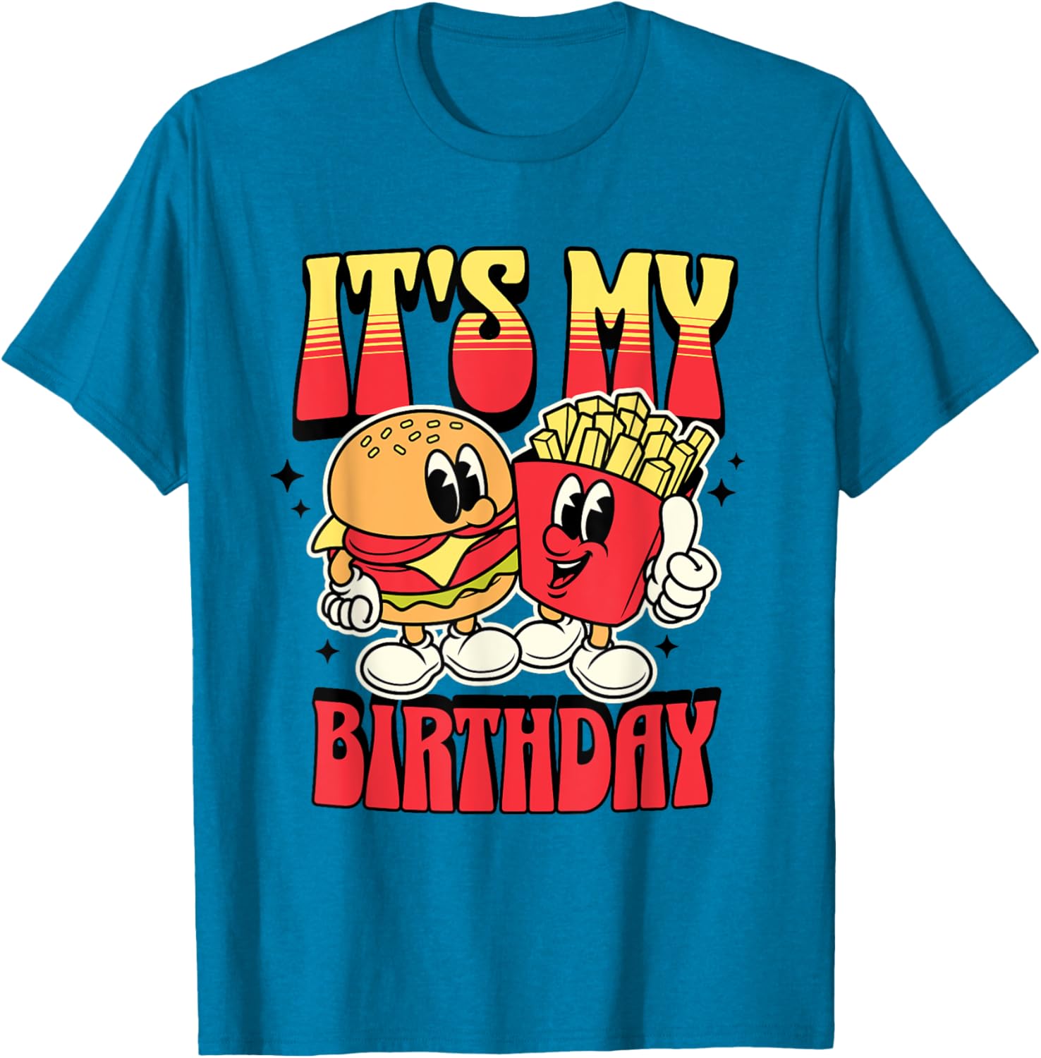 Burger Birthday Party T-Shirt for Fun Burger and Fries Lovers - 13
