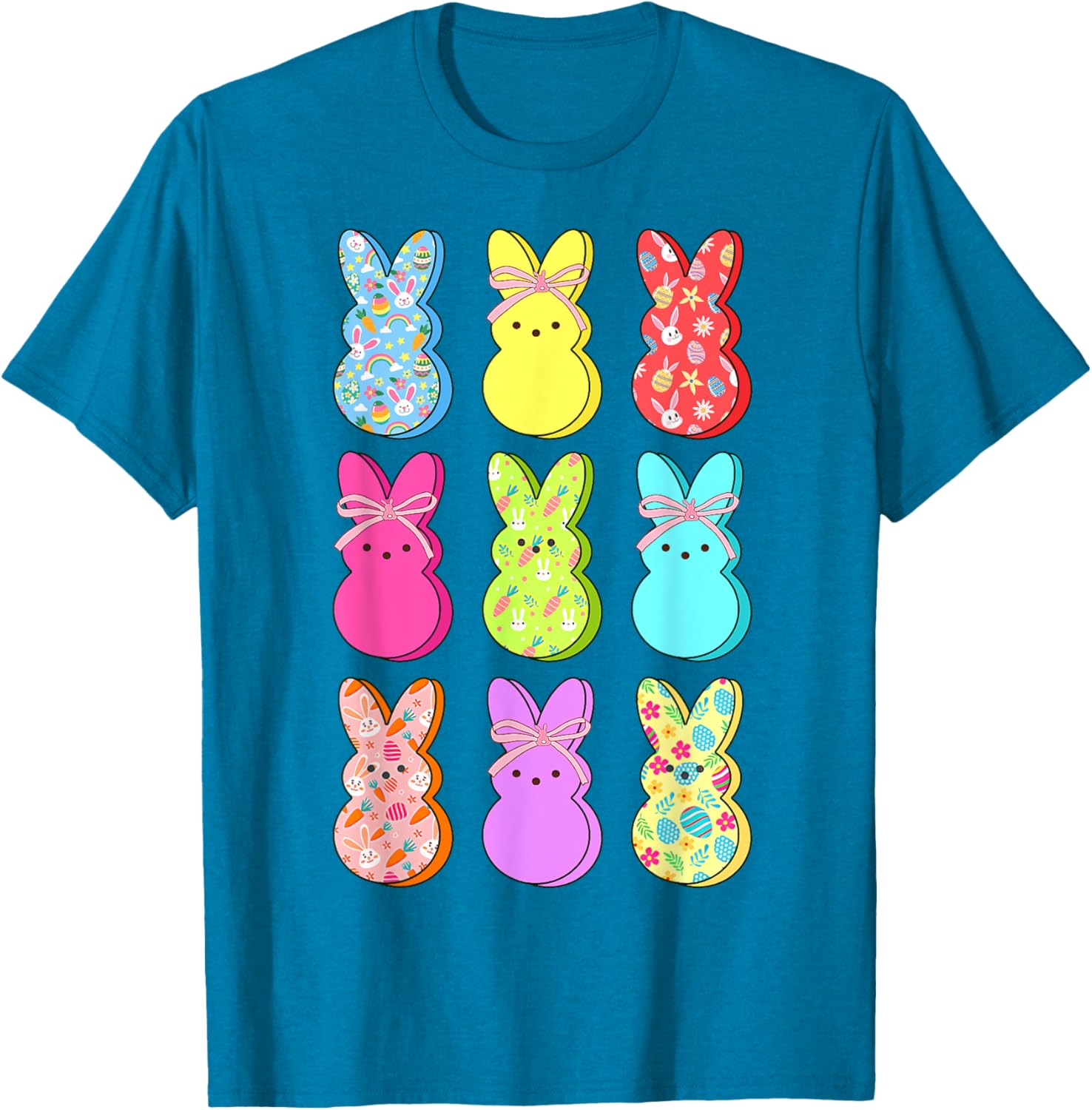 Easter Bunny Floral Bow T-Shirt for Rabbit Lovers - Perfect for Girls and Women - 3