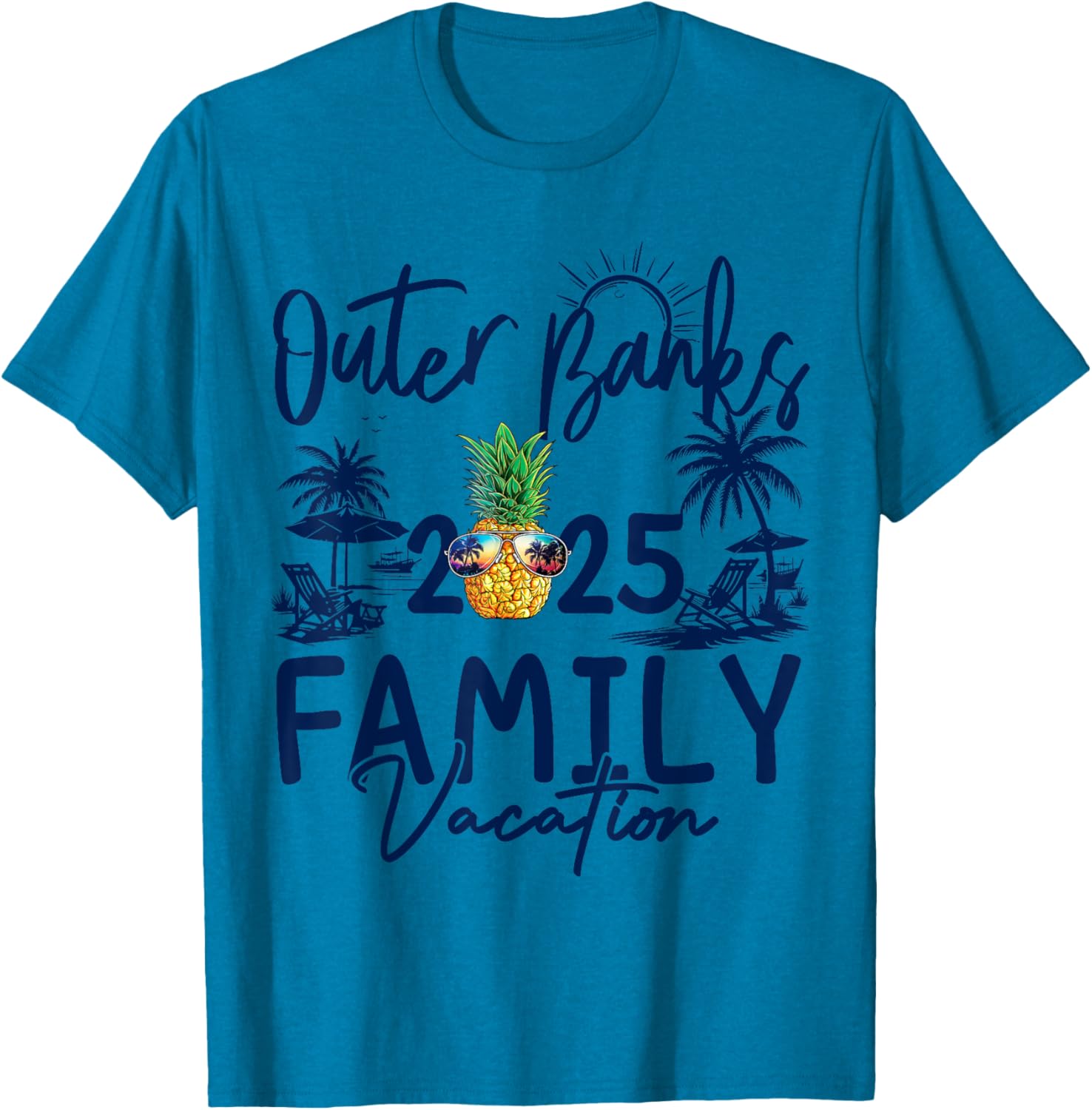 Family Matching Outer Banks 2025 Pineapple Vacation T-Shirt for Fun - 4