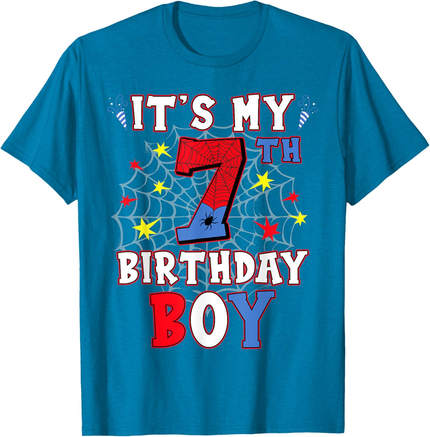 Funny It's My 7th Birthday T-Shirt for Boys and Teens Fun Celebration - 5