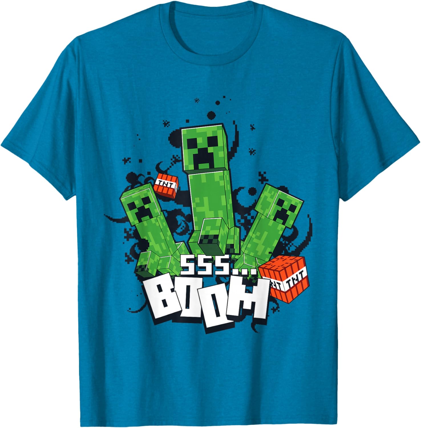 Minecraft Creeper Explosion Boom T-Shirt Fun Gamer Apparel for Everyone - 4