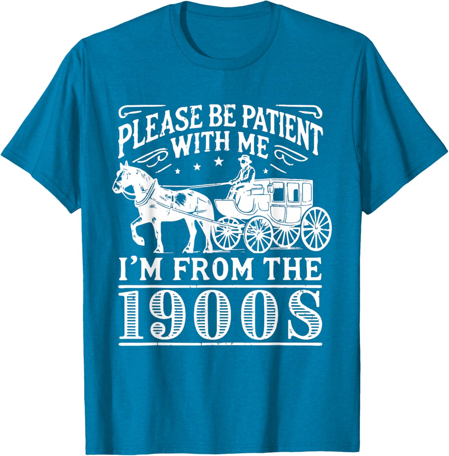 Vintage 1900s Father’s Day T-Shirt for Men - Please Be Patient Design - 10
