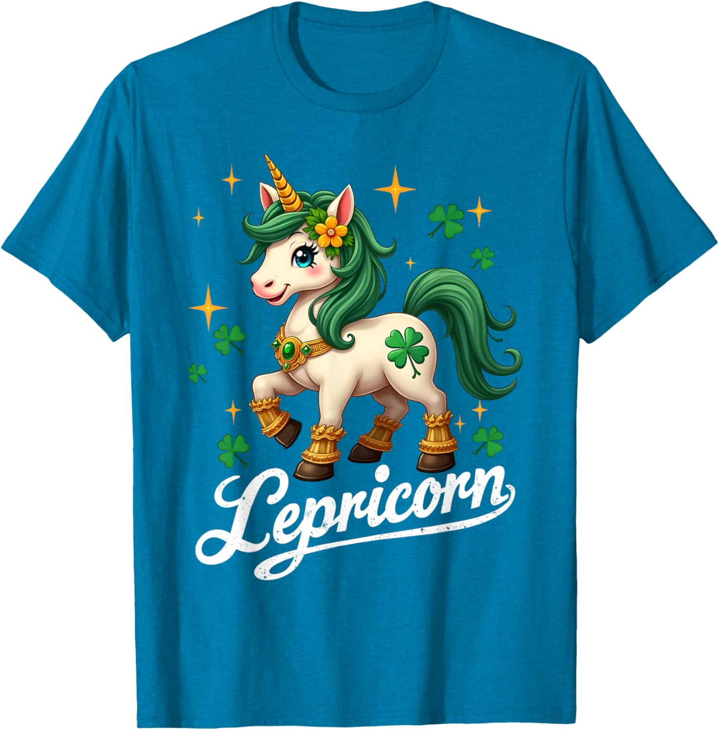 Cute St Patricks Day Unicorn T-Shirt for Girls - St Patty's Style - 23