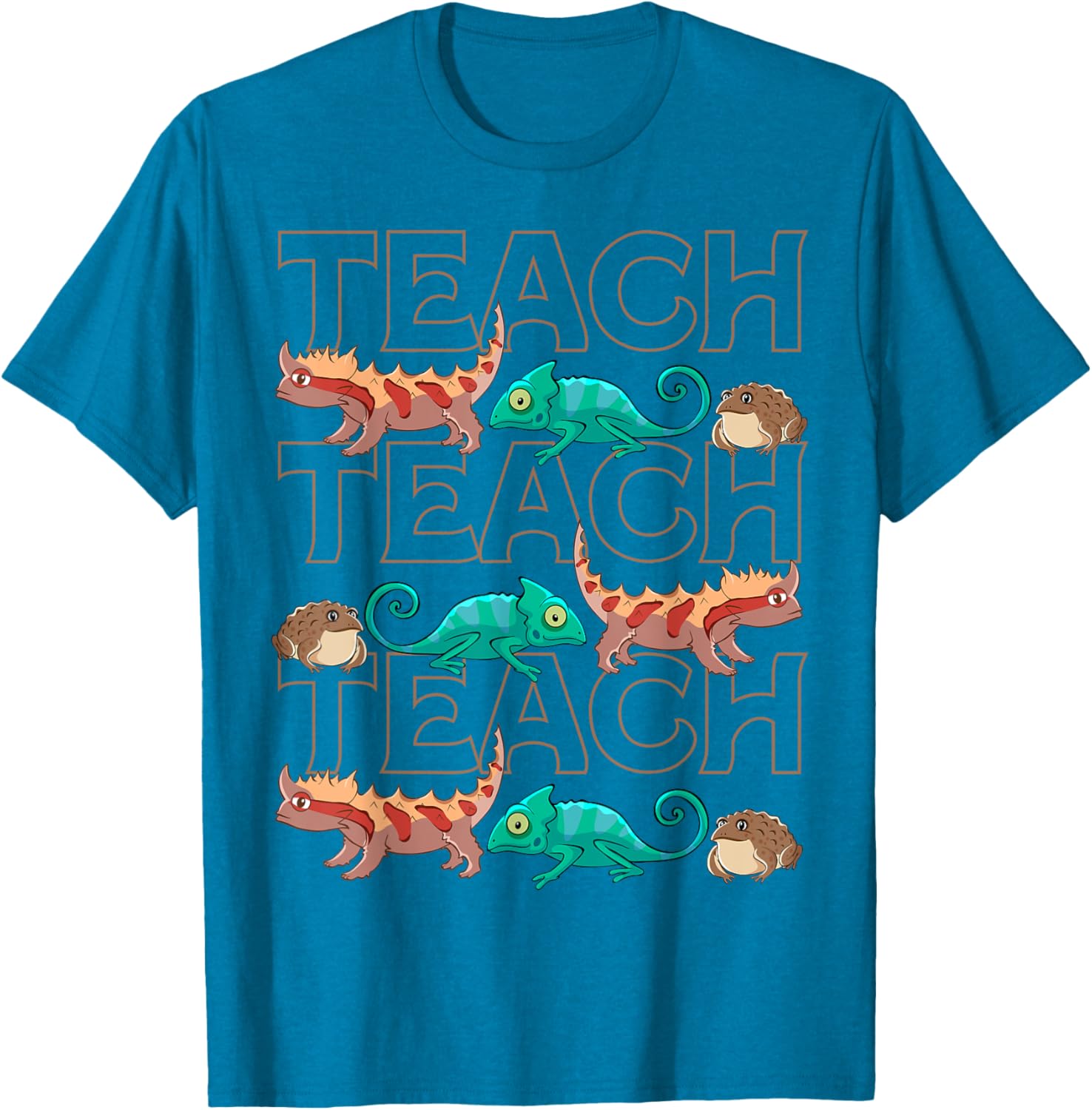 Cute Reptiles Teacher T-Shirt for Animal Lovers and Students - 19