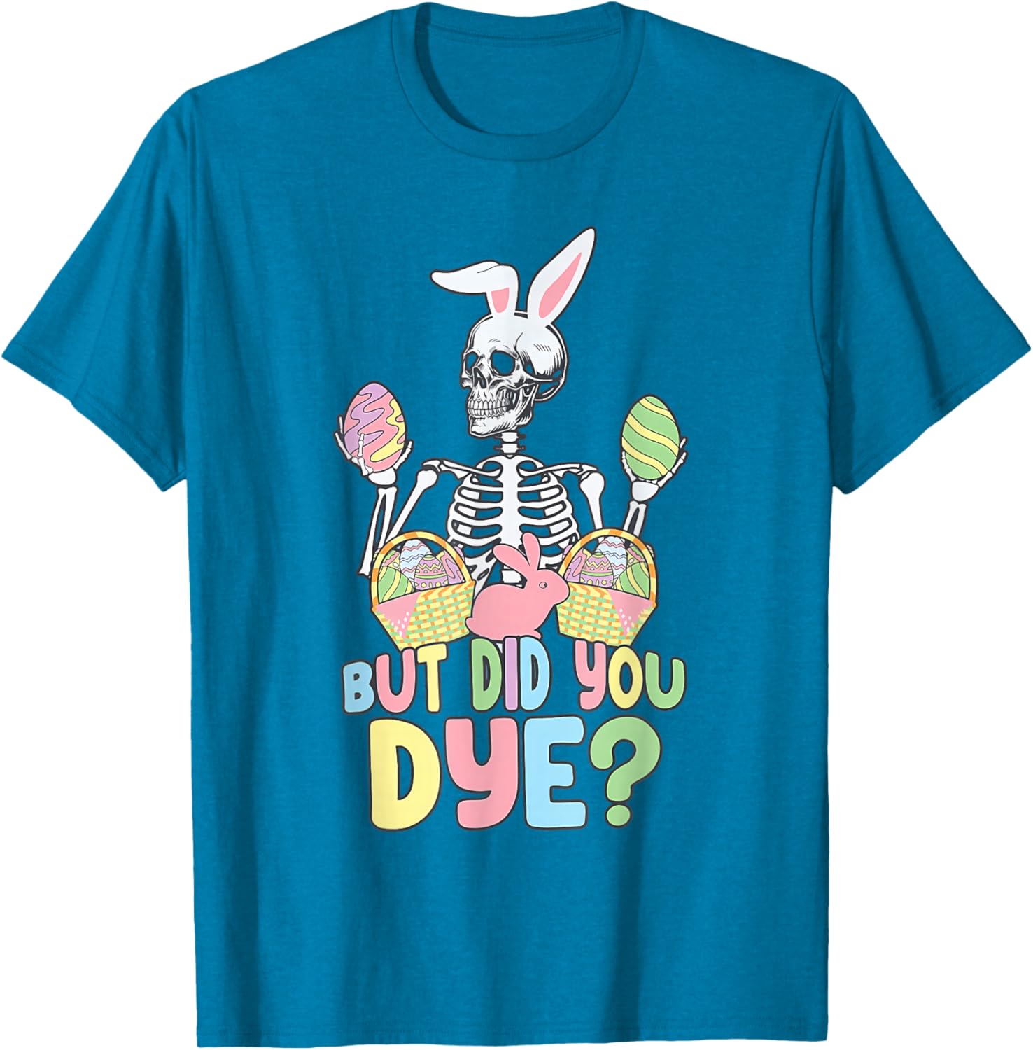 Easter Skeleton Shirt Fun Dye Easter Day T-Shirt for Celebrating Spring - 5