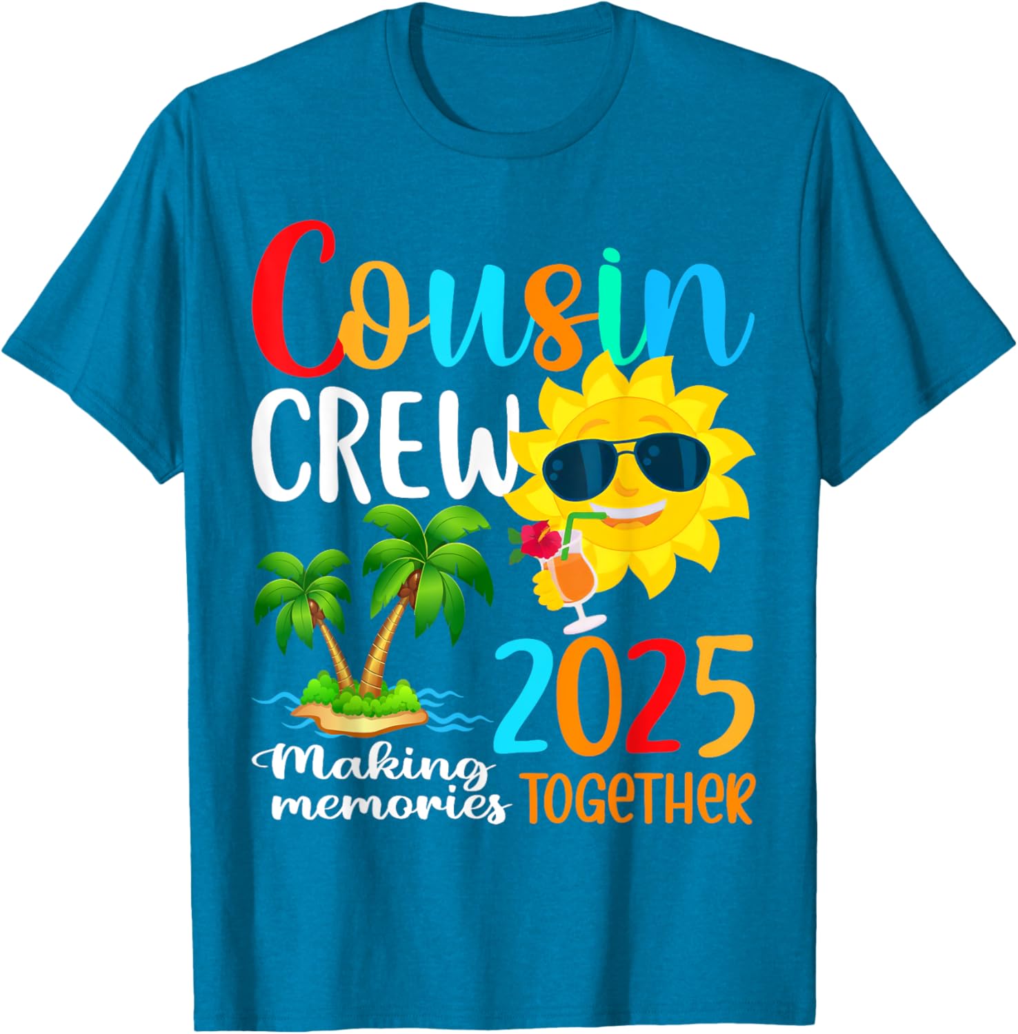 Cousin Crew 2025 Summer Beach Family Matching T-Shirt for Fun Vacations - 16