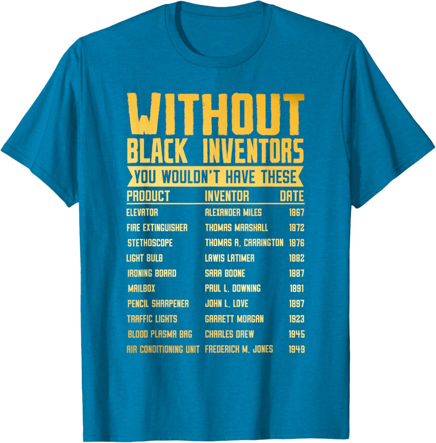 Celebrate Black History with Our Forgotten Black Inventors T-Shirt - 15