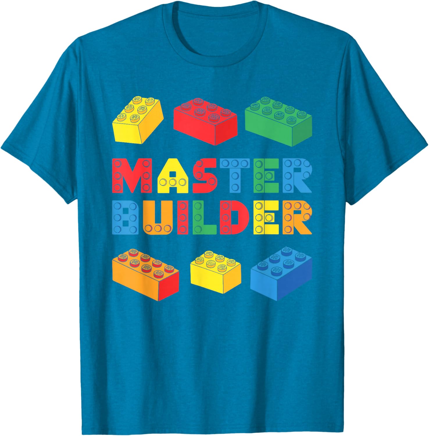 Master Builder T-Shirt for Kids and Adults with Fun Brick Design - 10