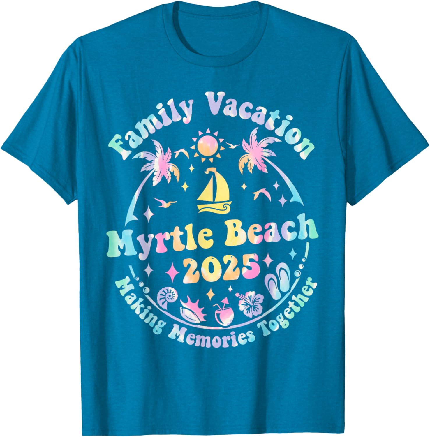 Family Vacation Myrtle Beach 2025 Matching Summer T-Shirt for Fun Times - 6