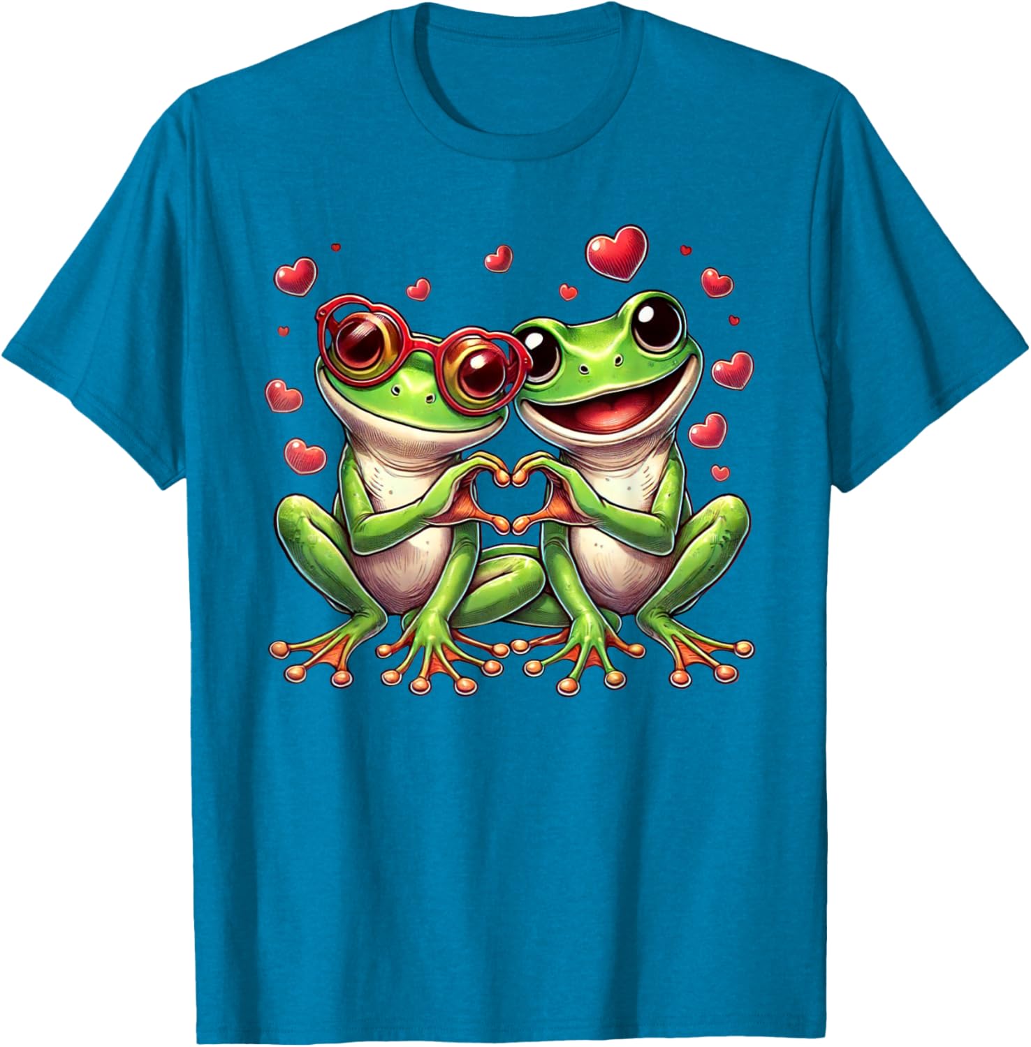 Funny Frog Heart Sign Valentine's T-Shirt for Women, Men, and Kids - 2