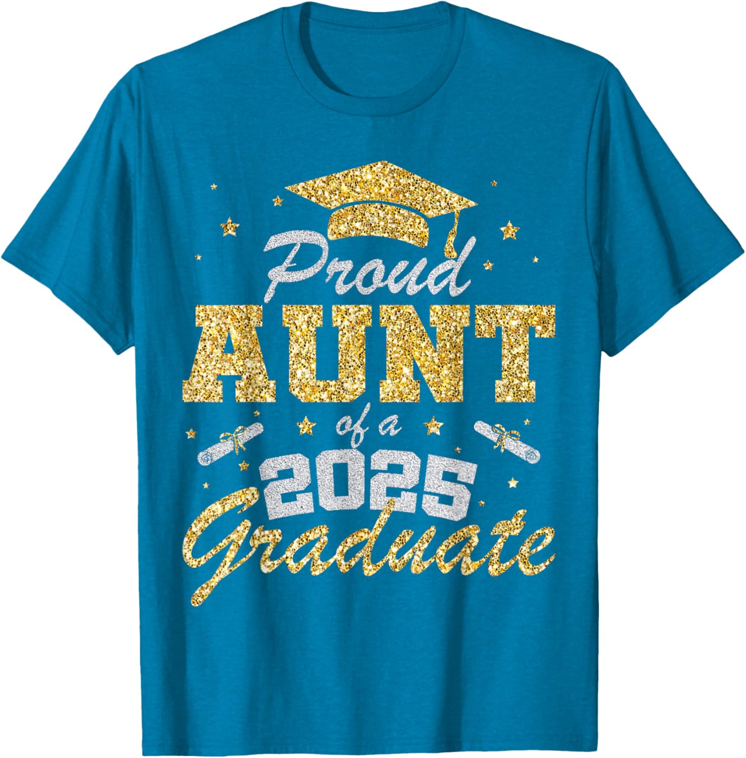 Proud Aunt of 2025 Graduate Senior Class T-Shirt Perfect Gift Idea - 12