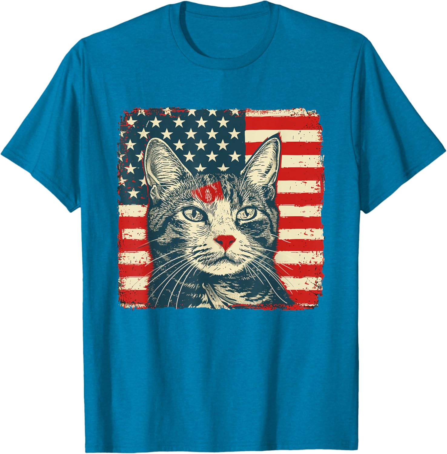 Patriotic Cat Shirt for Fourth of July Celebrations - Unisex T-Shirt - 3