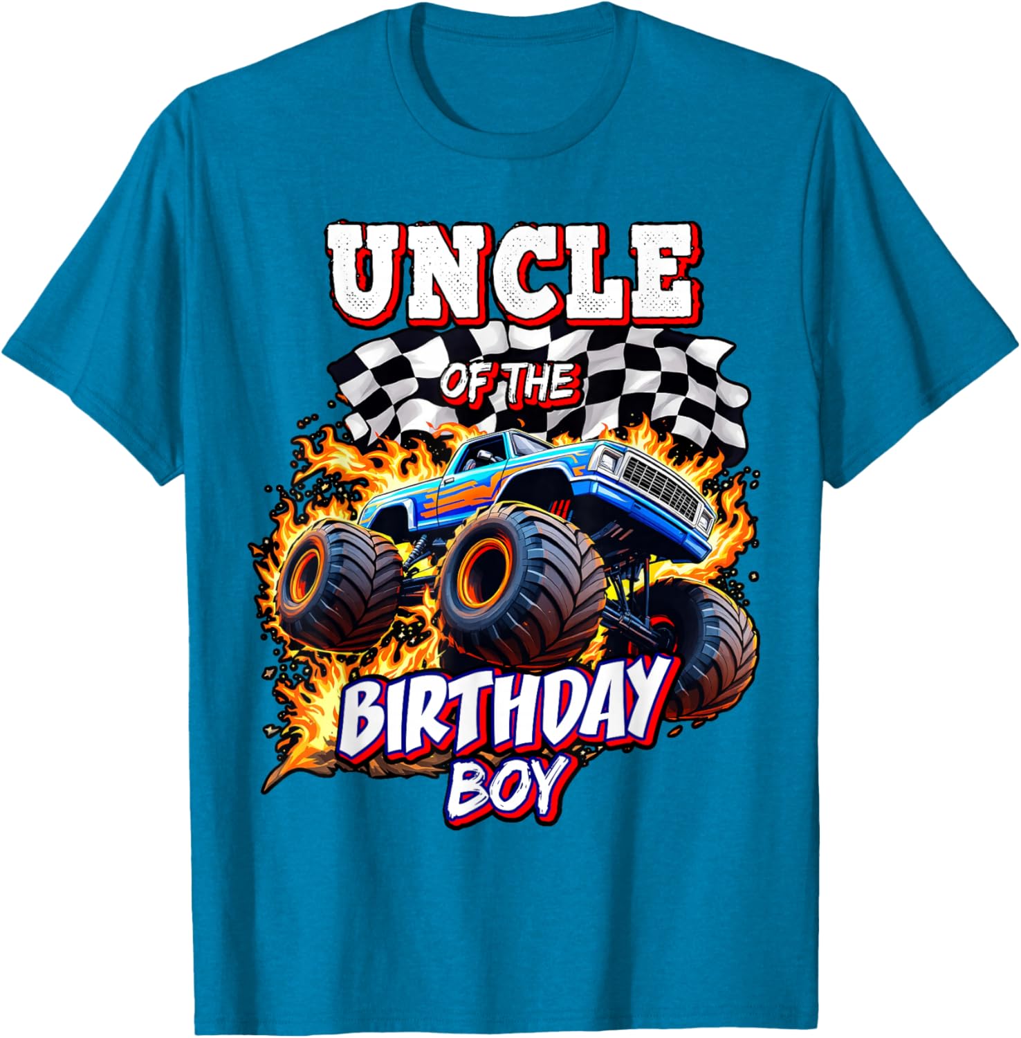Uncle of the Birthday Boy Monster Truck Party T-Shirt for Fun Celebrations - 9