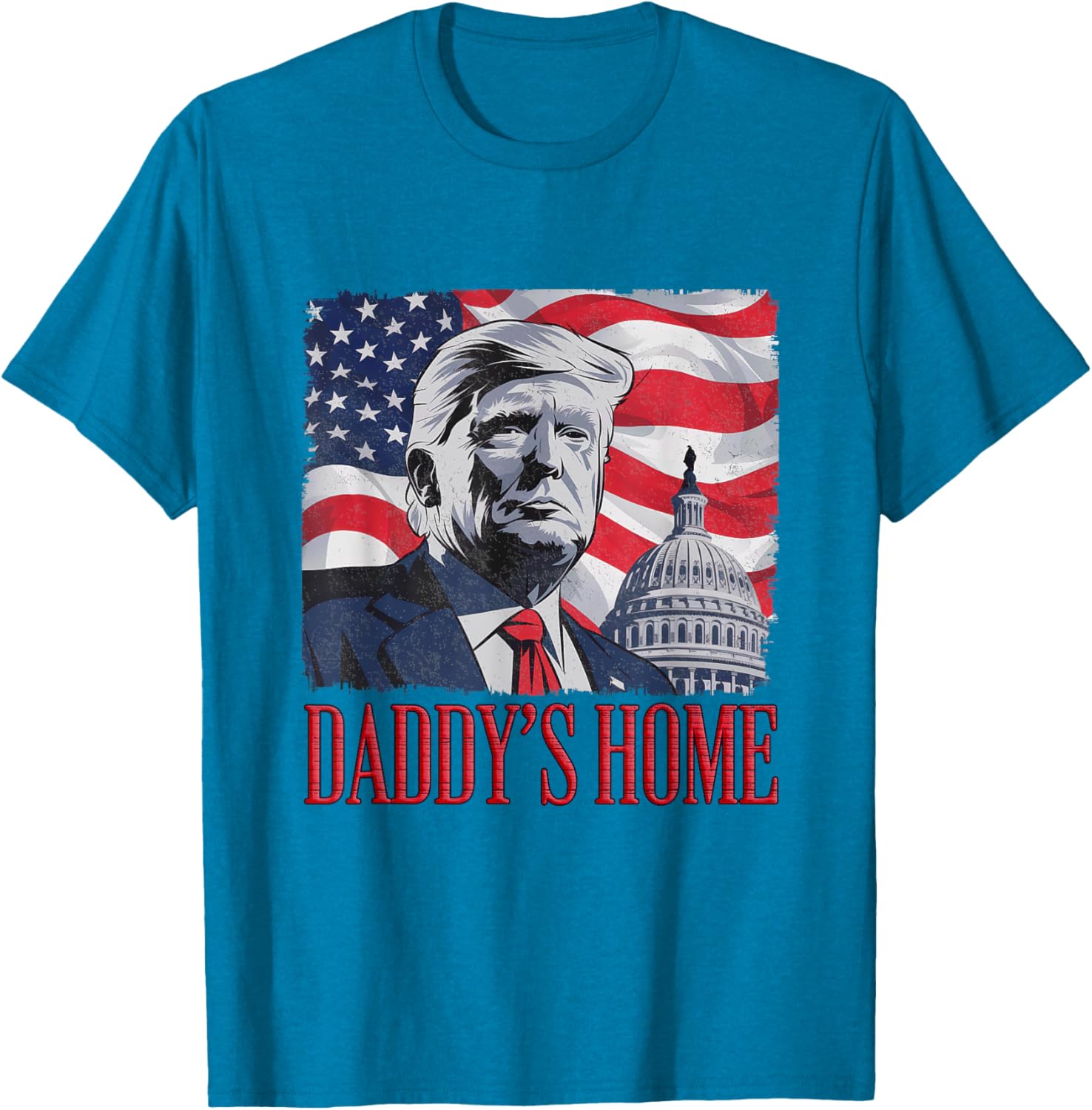 Daddy's Home Trump Tee - Unisex Black Cotton T-Shirt for Political Fans - 11