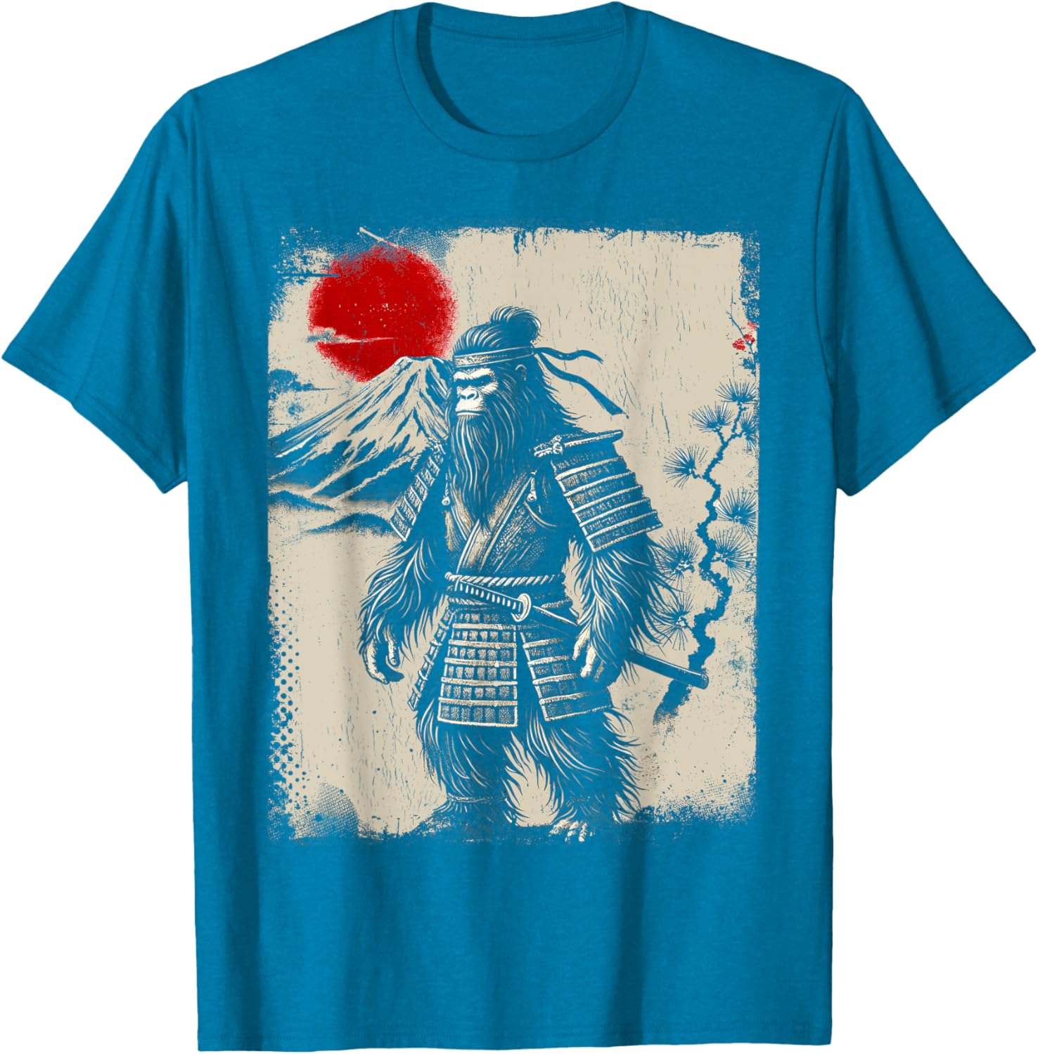 Vintage Bigfoot Ninja Samurai Ukiyo-e T-Shirt for Unique Style - 10