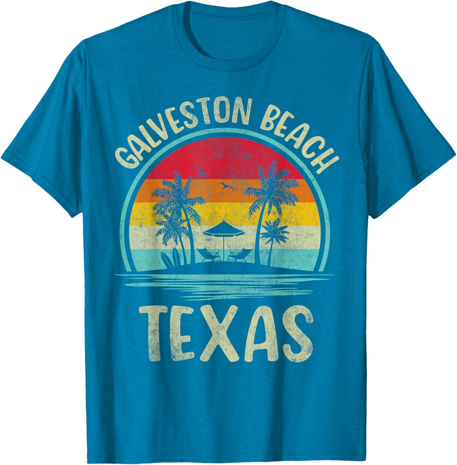 Galveston Beach Summer Vacation Palm Tree Family T-Shirt for Fun Days - 3