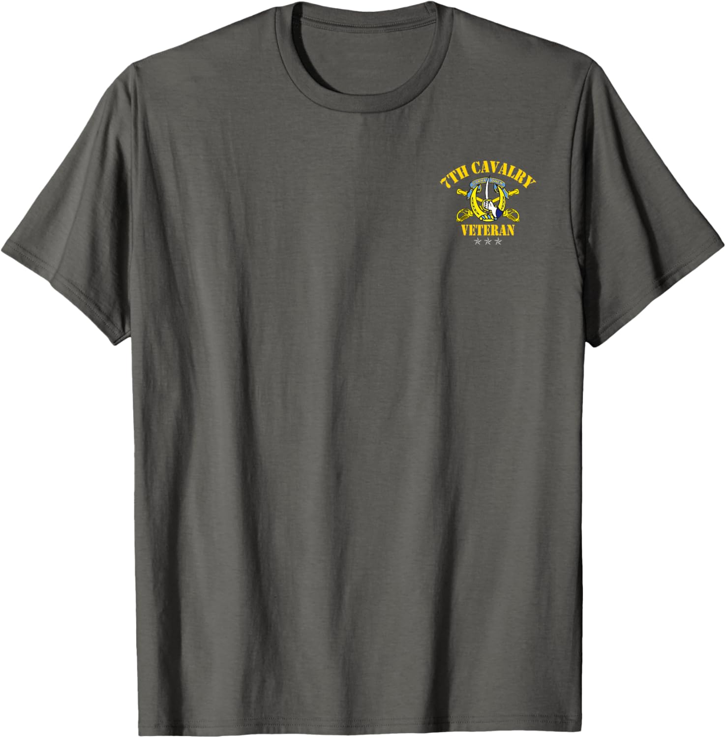 7th Cavalry Regiment Veteran T-Shirt with Patriotic Flag for Veterans Day - 1