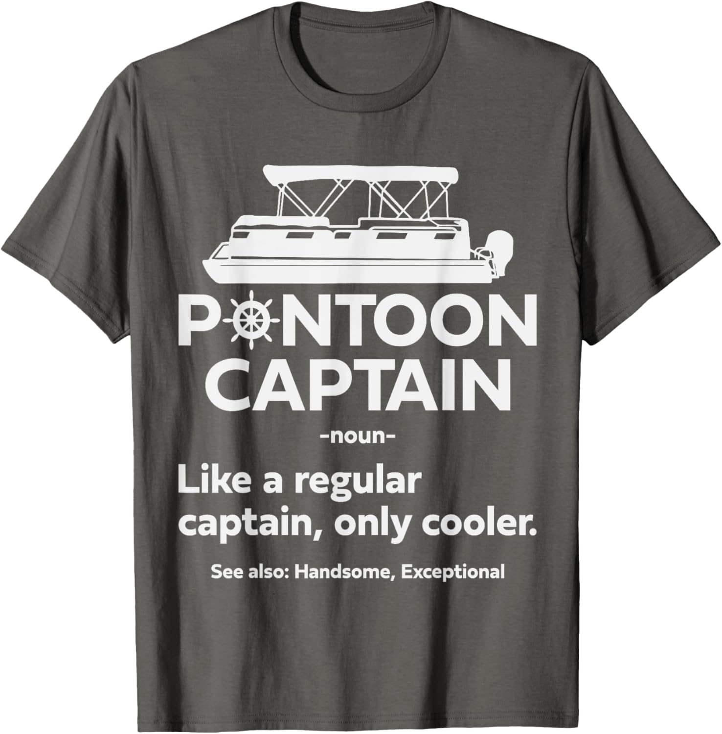 Funny Pontoon Boat Captain Dad T-Shirt for Sailing and Boating Fun - 10