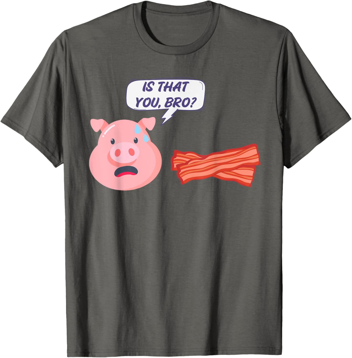 Funny Bacon Lover T-Shirt with Humorous Pig Design for Foodies - 10