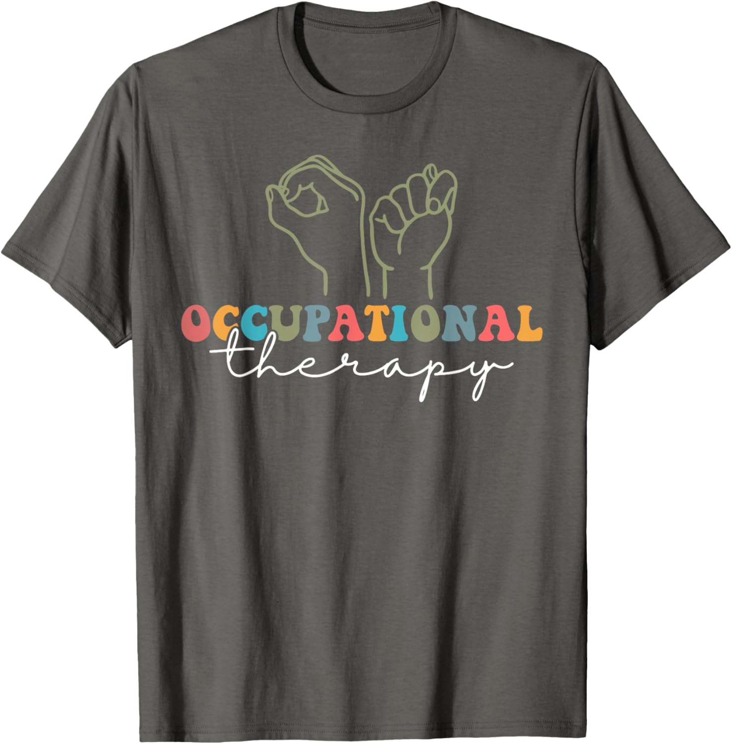 Retro OT Sign Language Therapist T-Shirt for Occupational Therapy Fans - 7