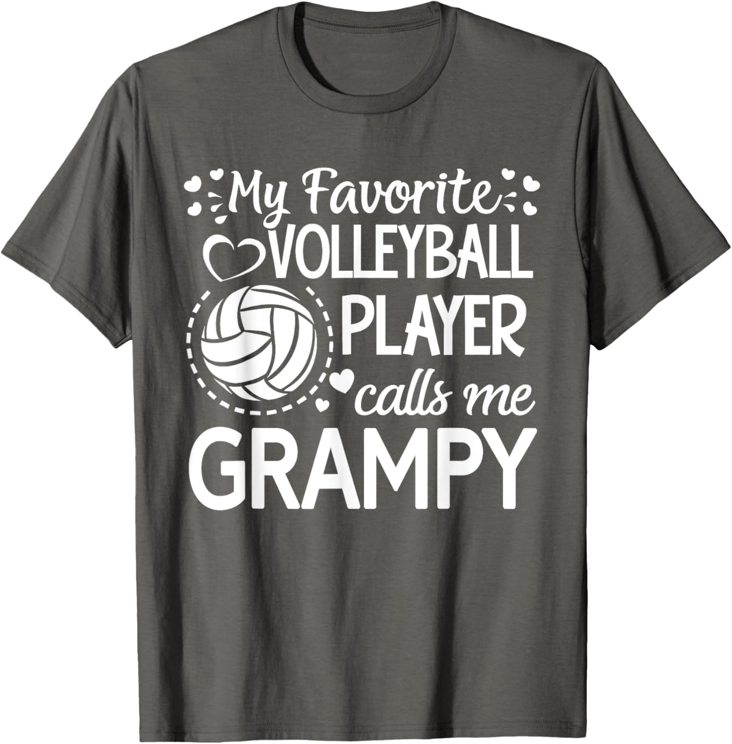 My Favorite Volleyball Player Calls Me Grampy T-Shirt for Proud Grandparents - 9