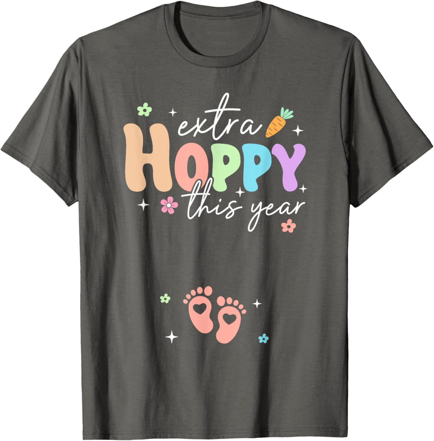 Expecting Baby Footprints Easter Day Gender Reveal T-Shirt for Moms - 14