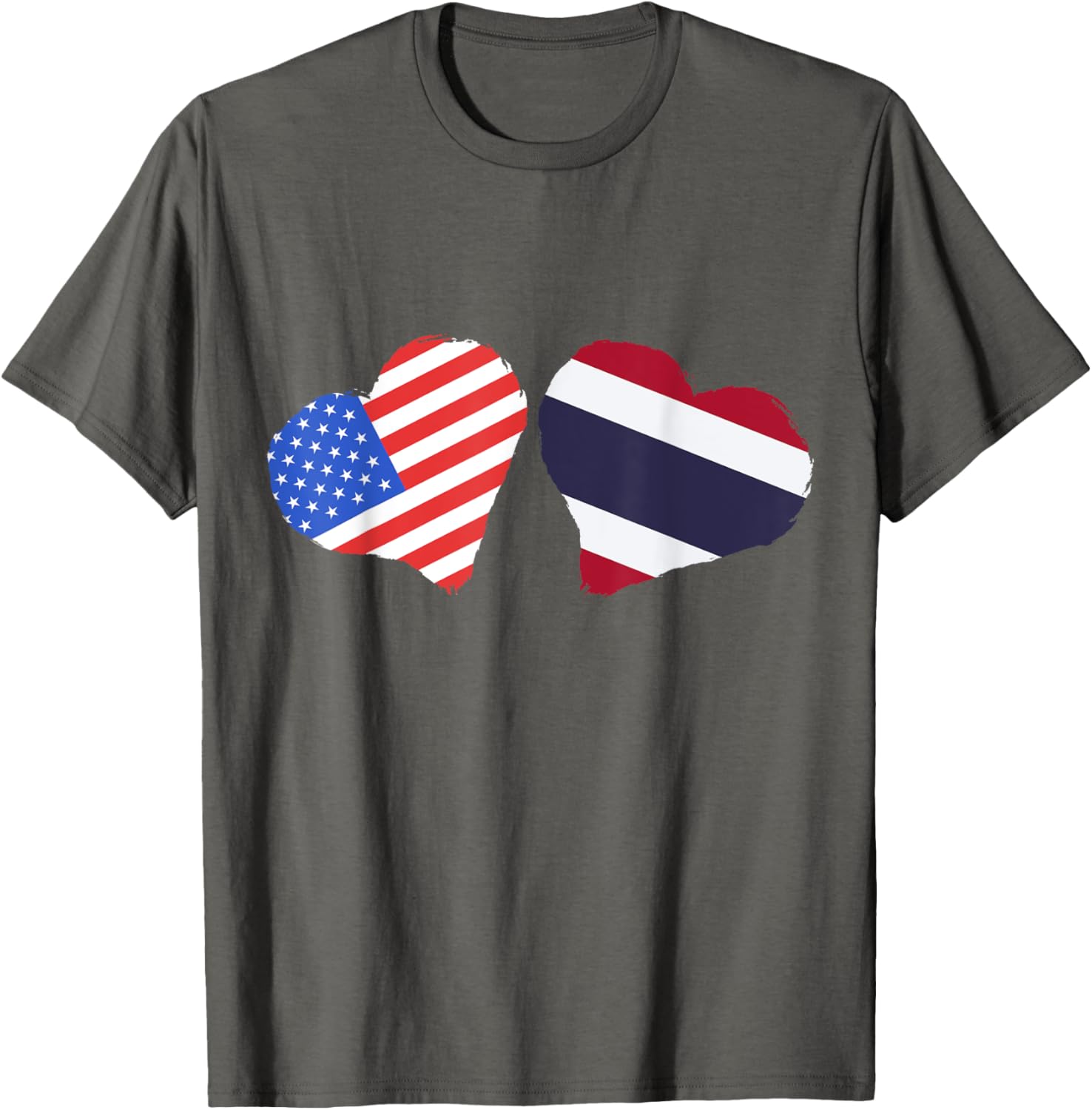 Thailand USA Heart Flag T-Shirt for Thai Roots and Pride in America - 5