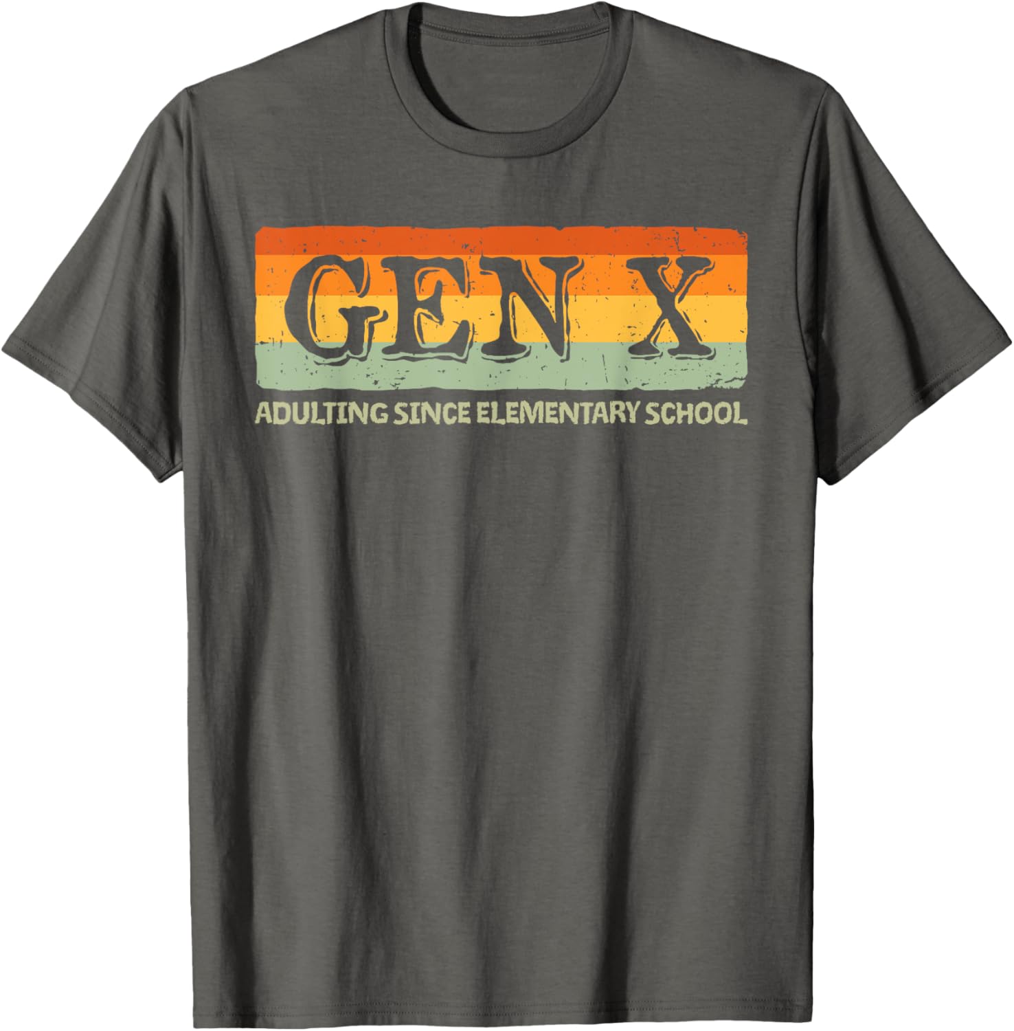 Gen X Adulting Since Elementary School T-Shirt for Nostalgic Style - 1