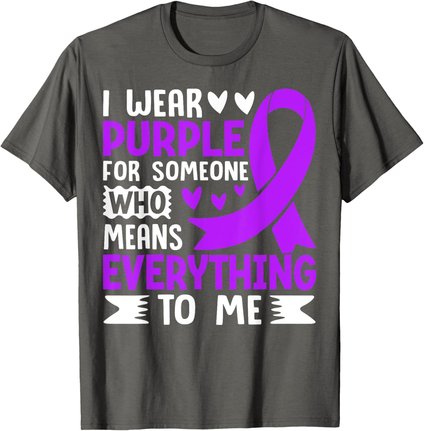 I Wear Purple T-Shirt for Someone Special - Meaningful Gift Apparel - 8