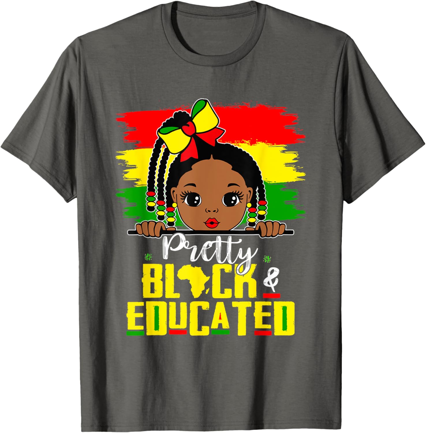 Pretty Black Educated Girls African History T-Shirt for Kids - 2