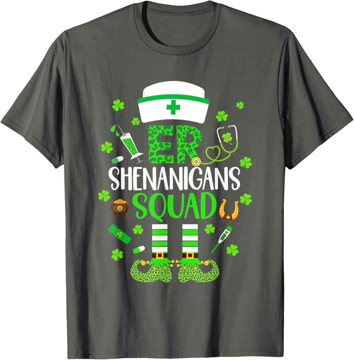 ER Nurse Shenanigans Squad St Patricks Day T-Shirt for Fun Emergencies - 7