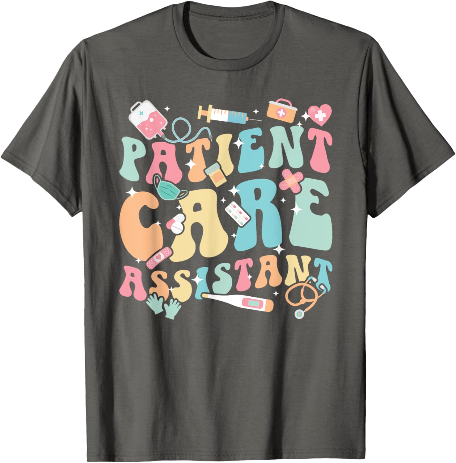 Groovy PCA Appreciation T-Shirt for Patient Care Assistants and Nurses - 11