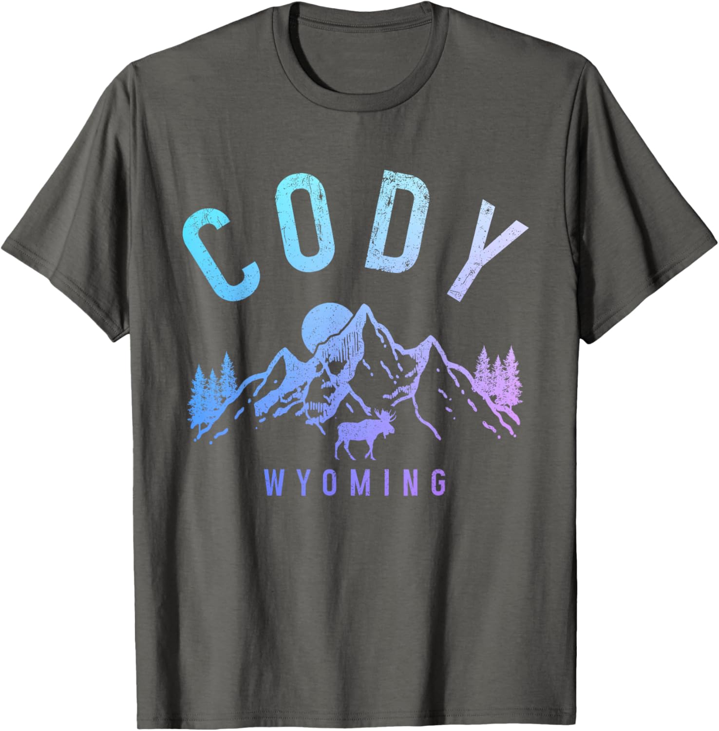 Cody Wyoming Vintage Moose Mountains T-Shirt for Nature Lovers - 6