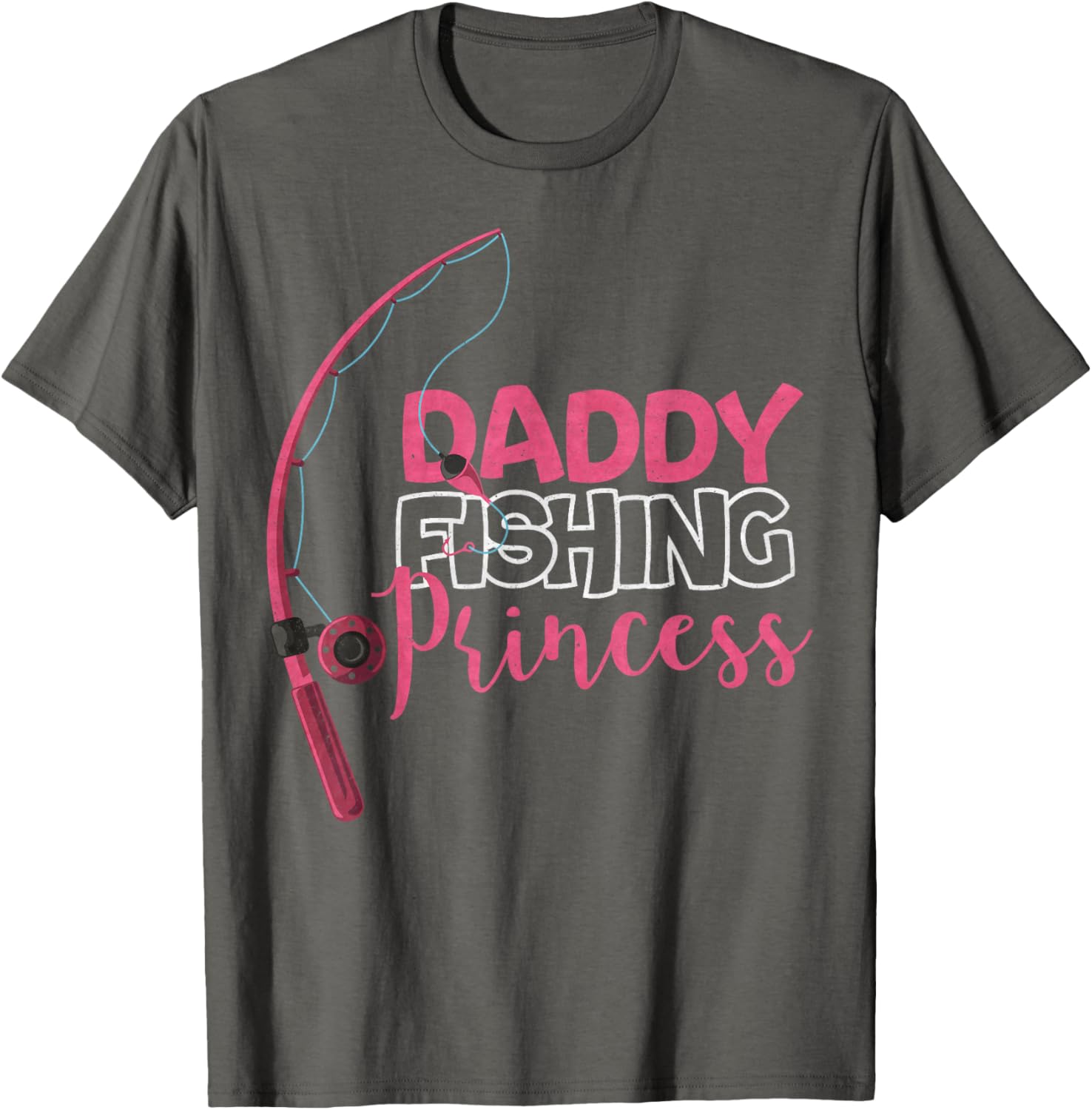 Funny Daddy's Fishing Princess T-Shirt for Girls - Cute Kids Apparel - 7