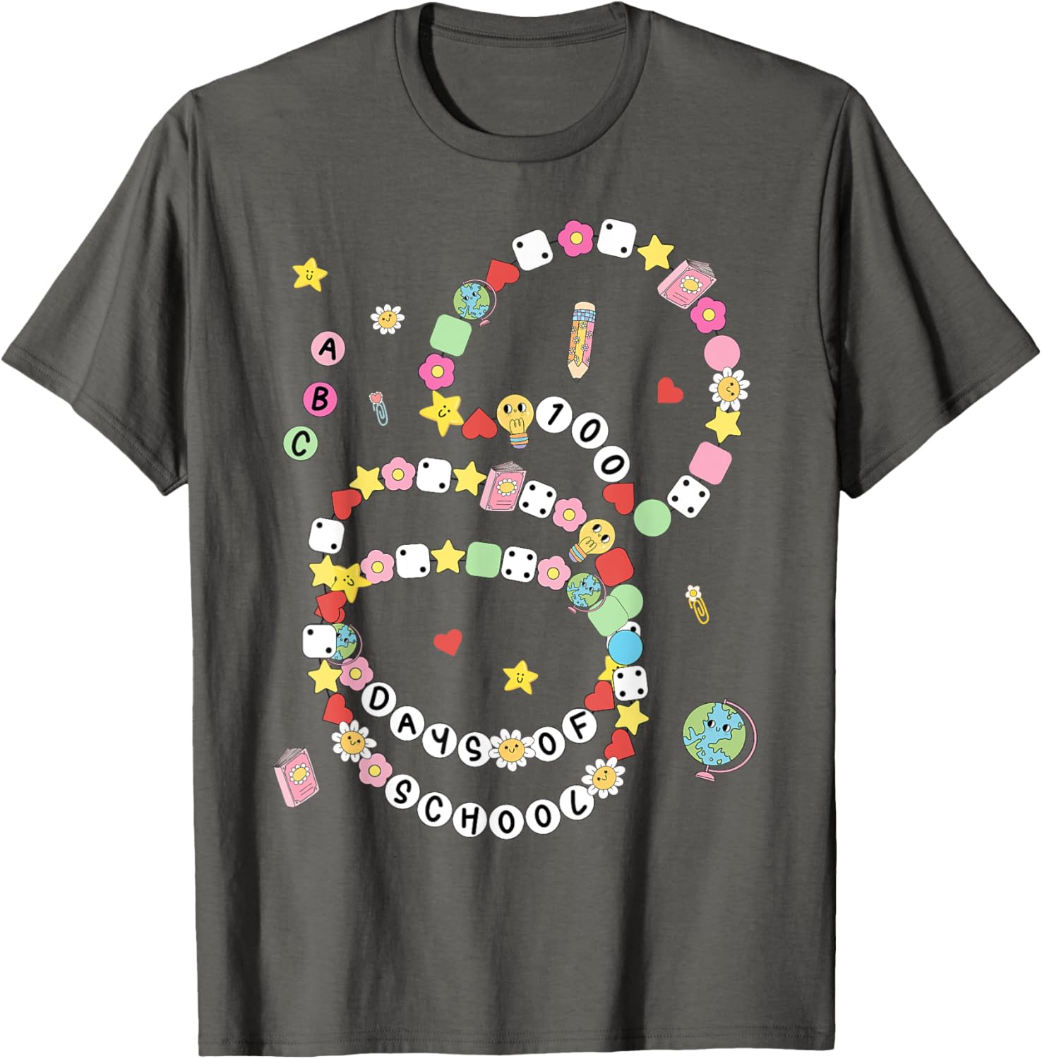 100 Days of School Bracelet and T-Shirt for Kids - Fun 100th Day Celebration - 5