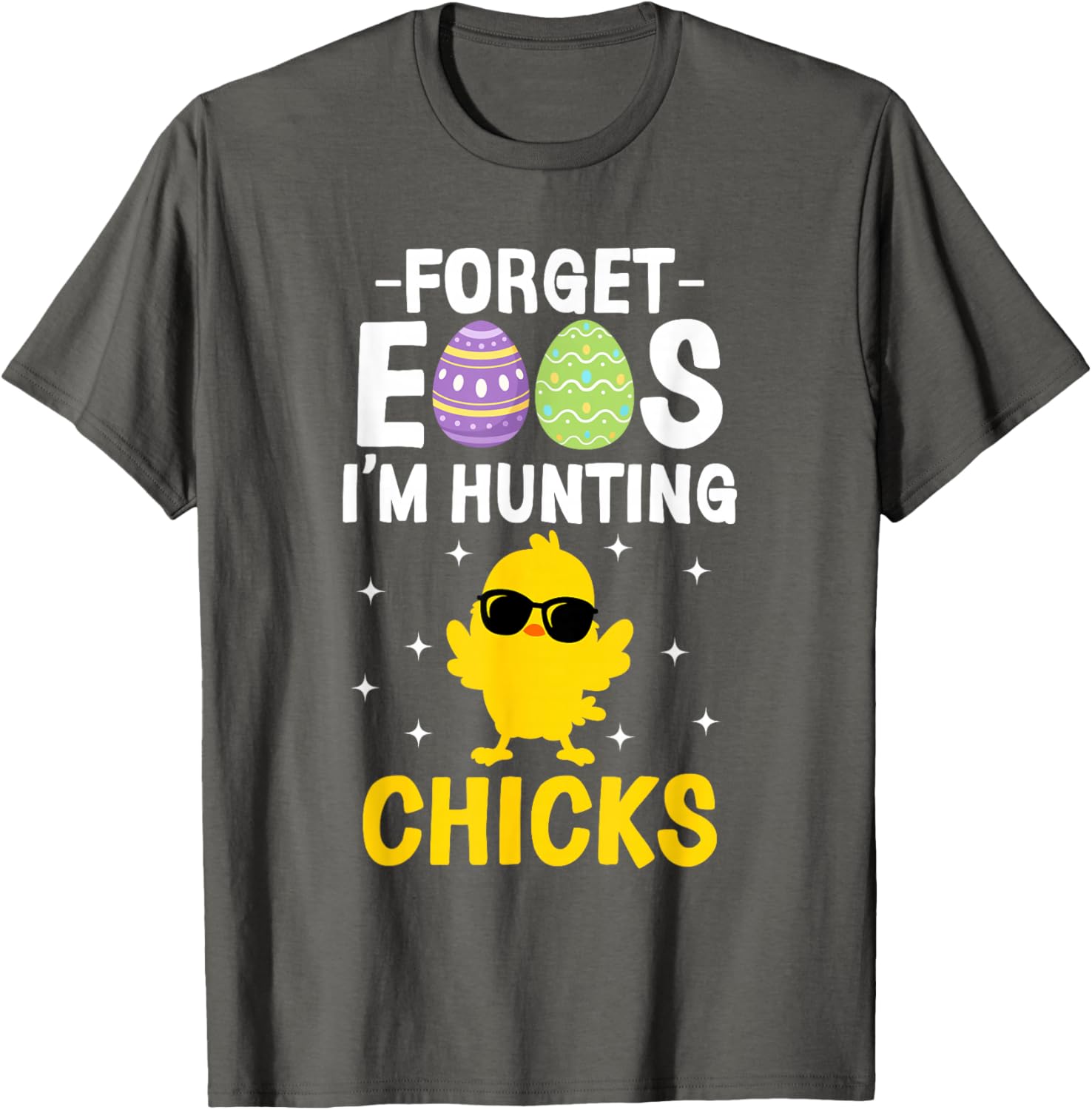 Funny Easter T-Shirt for Boys - Forget Eggs I'm Hunting Chicks Apparel - 16