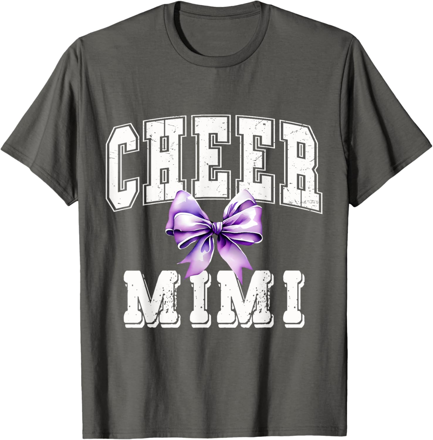 Cheer MIMI Coquette Purple Bow Cheerleader T-Shirt for Stylish Fans - 1