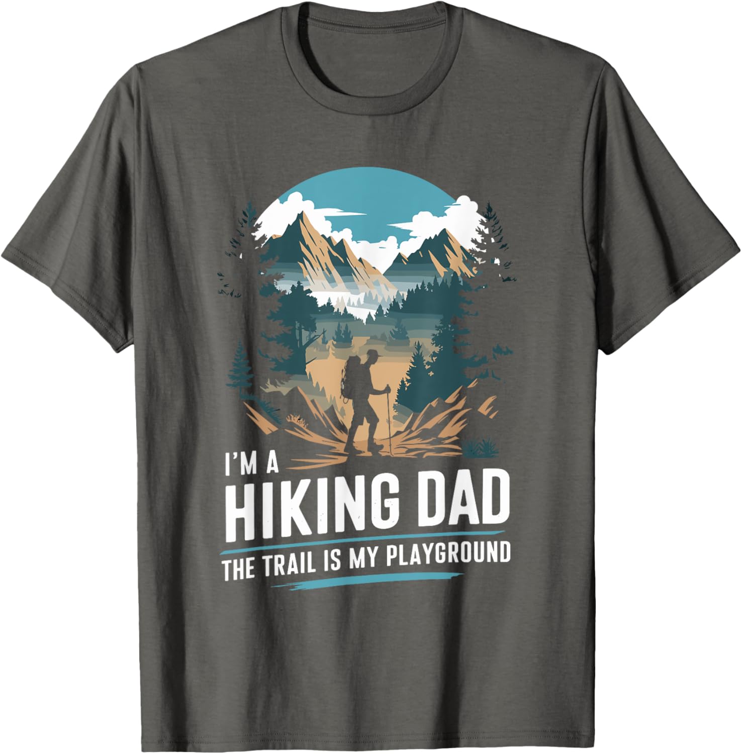 Hiking Dad Trekking T-Shirt for Outdoor Mountain Adventures - 19