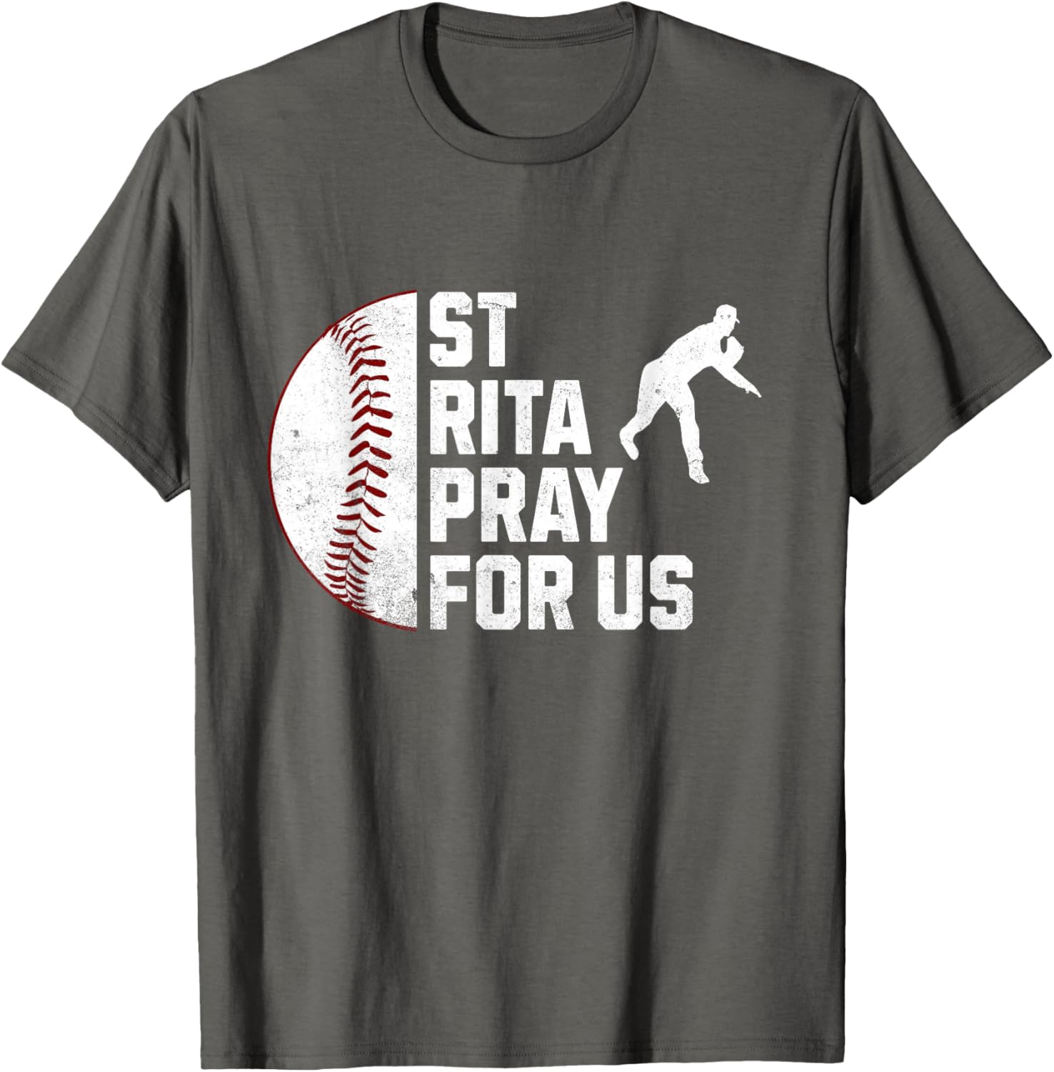 St Rita of Cascia Baseball Pitcher Patron Saint T-Shirt for Prayer Warriors - 11