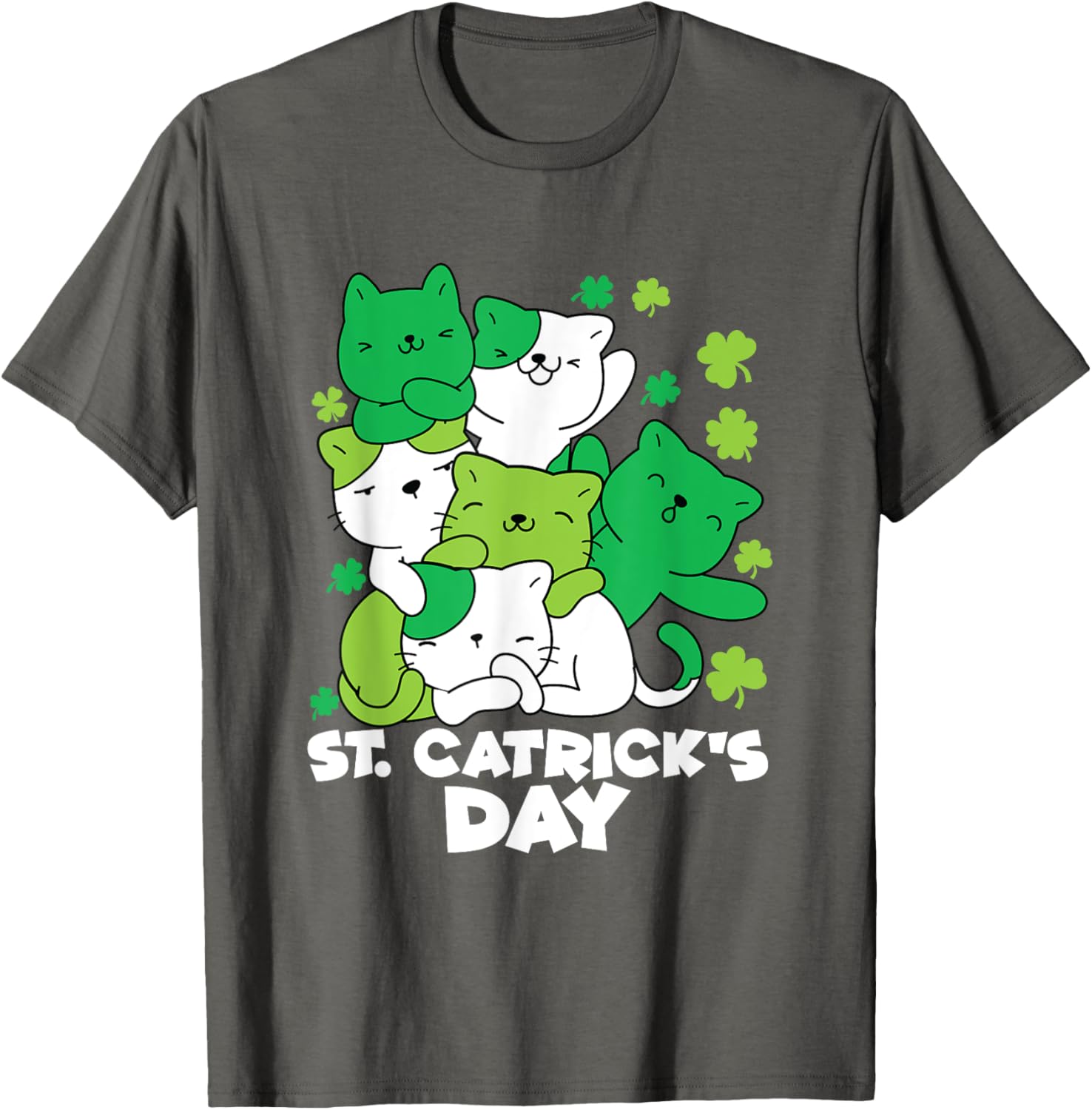 Cute Cat St. Patrick's Day Leprechaun T-Shirt for Festive Fun - 23