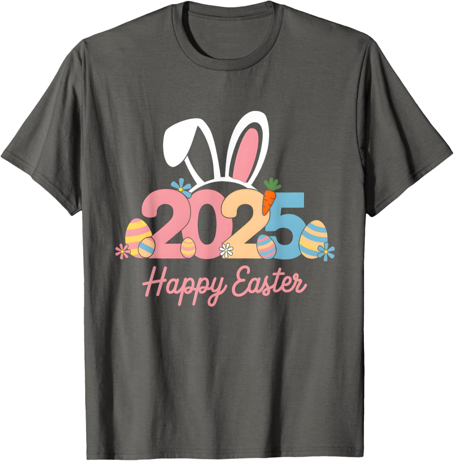 Happy Easter Squad Family T-Shirt 2025 Cute Easter Bunny Design - 6