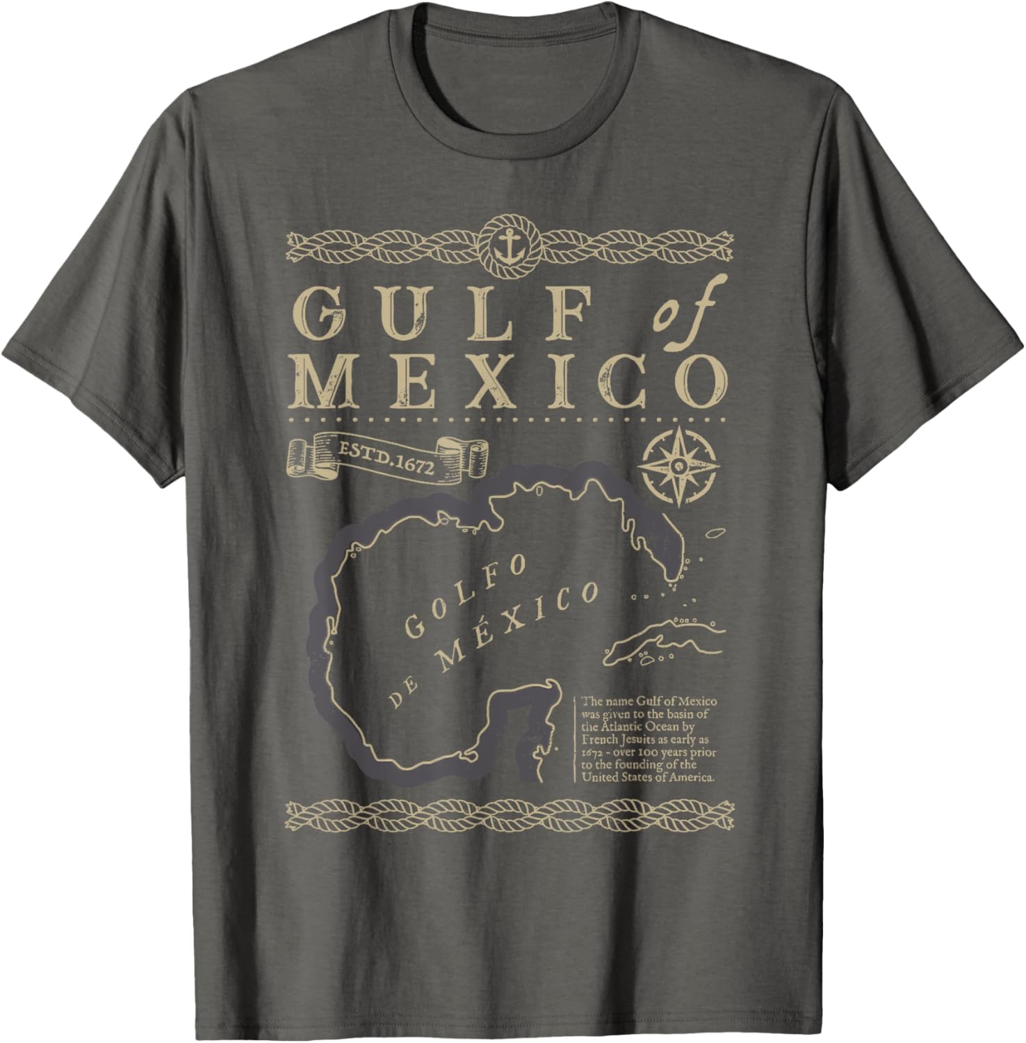 Vintage Gulf of Mexico T-Shirt Since 1672 for Beach Lovers - 11